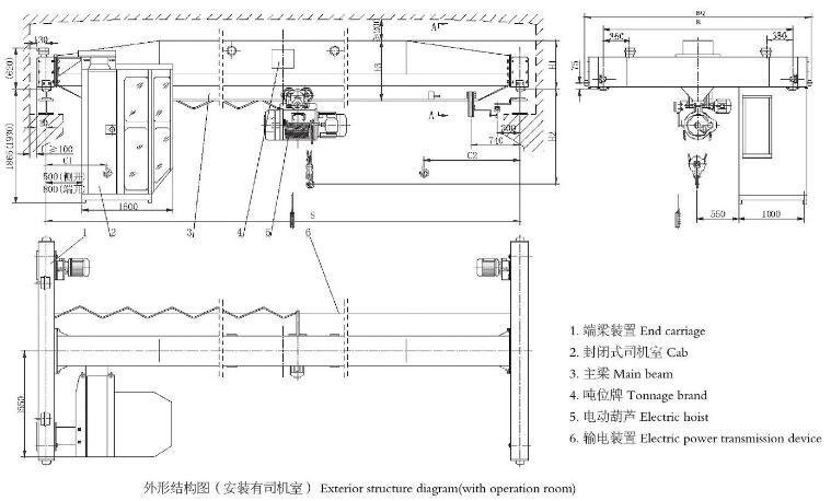 10吨电动式单梁蜜桃视频APP下载机主要参数输出功率